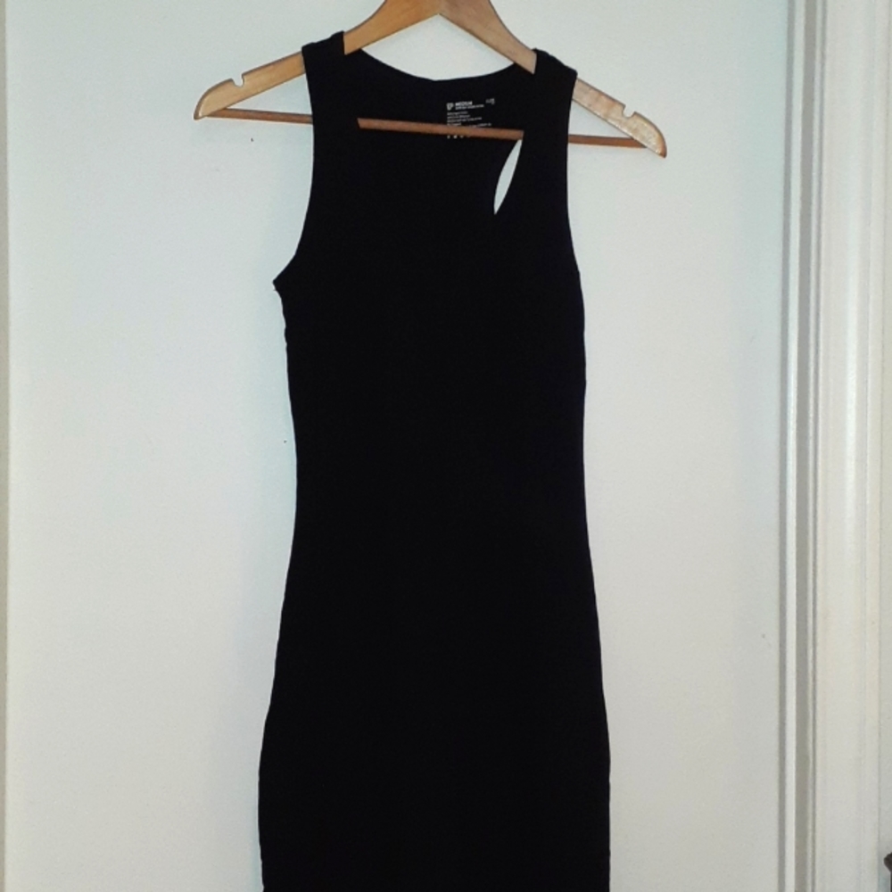 Black racerback dress - organic cotton